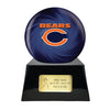 Image of Football Cremation Urn with Optional Chicago Bears Ball Decor and Custom Metal Plaque -  product_seo_description -  Sports Urn -  Divinity Urns.