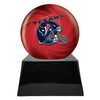 Image of Football Cremation Urn with Optional Houston Texans Ball Decor and Custom Metal Plaque -  product_seo_description -  Sports Urn -  Divinity Urns.