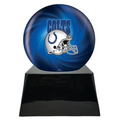 Football Cremation Urn with Optional Indianapolis Colts Ball Decor and Custom Metal Plaque