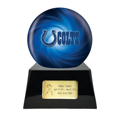 Football Cremation Urn with Optional Indianapolis Colts Ball Decor and Custom Metal Plaque -  product_seo_description -  Sports Urn -  Divinity Urns.