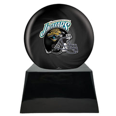 Football Cremation Urn with Optional Jacksonville Jaguars Ball Decor and Custom Metal Plaque