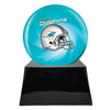 Image of Football Cremation Urn with Optional Miami Dolphins Ball Decor and Custom Metal Plaque -  product_seo_description -  Sports Urn -  Divinity Urns.