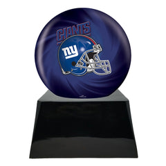 Football Cremation Urn with Optional New York Giants Ball Decor and Custom Metal Plaque