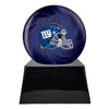 Image of Football Cremation Urn with Optional New York Giants Ball Decor and Custom Metal Plaque -  product_seo_description -  Sports Urn -  Divinity Urns.