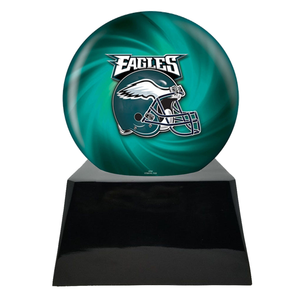 Football Cremation Urn with Optional Philadelphia Eagles Ball Decor and Custom Metal Plaque -  product_seo_description -  Sports Urn -  Divinity Urns.