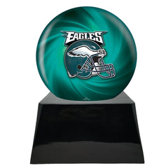 Football Cremation Urn with Optional Philadelphia Eagles Ball Decor and Custom Metal Plaque