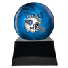 Image of Football Cremation Urn with Optional Tennessee Titans Ball Decor and Custom Metal Plaque -  product_seo_description -  Sports Urn -  Divinity Urns.