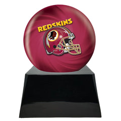 Football Cremation Urn with Optional Washington Redskins Ball Decor and Custom Metal Plaque