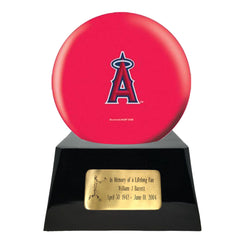 Baseball Cremation Urn with Optional Los Angeles Angels Of Anaheim Ball Decor and Custom Metal Plaque -  product_seo_description -  Baseball -  Divinity Urns.