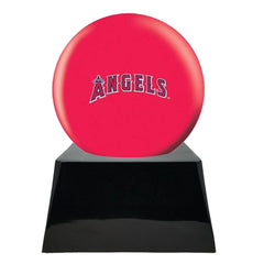 Baseball Cremation Urn with Optional Los Angeles Angels Of Anaheim Ball Decor and Custom Metal Plaque