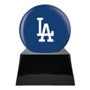 Image of Baseball Cremation Urn with Optional Los Angeles Dodgers Ball Decor and Custom Metal Plaque -  product_seo_description -  Baseball -  Divinity Urns.