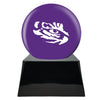 Image of Football Cremation Urn with Optional LSU Tigers Ball Decor and Custom Metal Plaque -  product_seo_description -  Football Team Urns -  Divinity Urns.