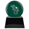 Image of Baseball Cremation Urn with Optional Oakland Athletics Ball Decor and Custom Metal Plaque -  product_seo_description -  Baseball -  Divinity Urns.