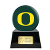 Image of Football Cremation Urn with Optional Oregon Ducks Ball Decor and Custom Metal Plaque -  product_seo_description -  Football Team Urns -  Divinity Urns.