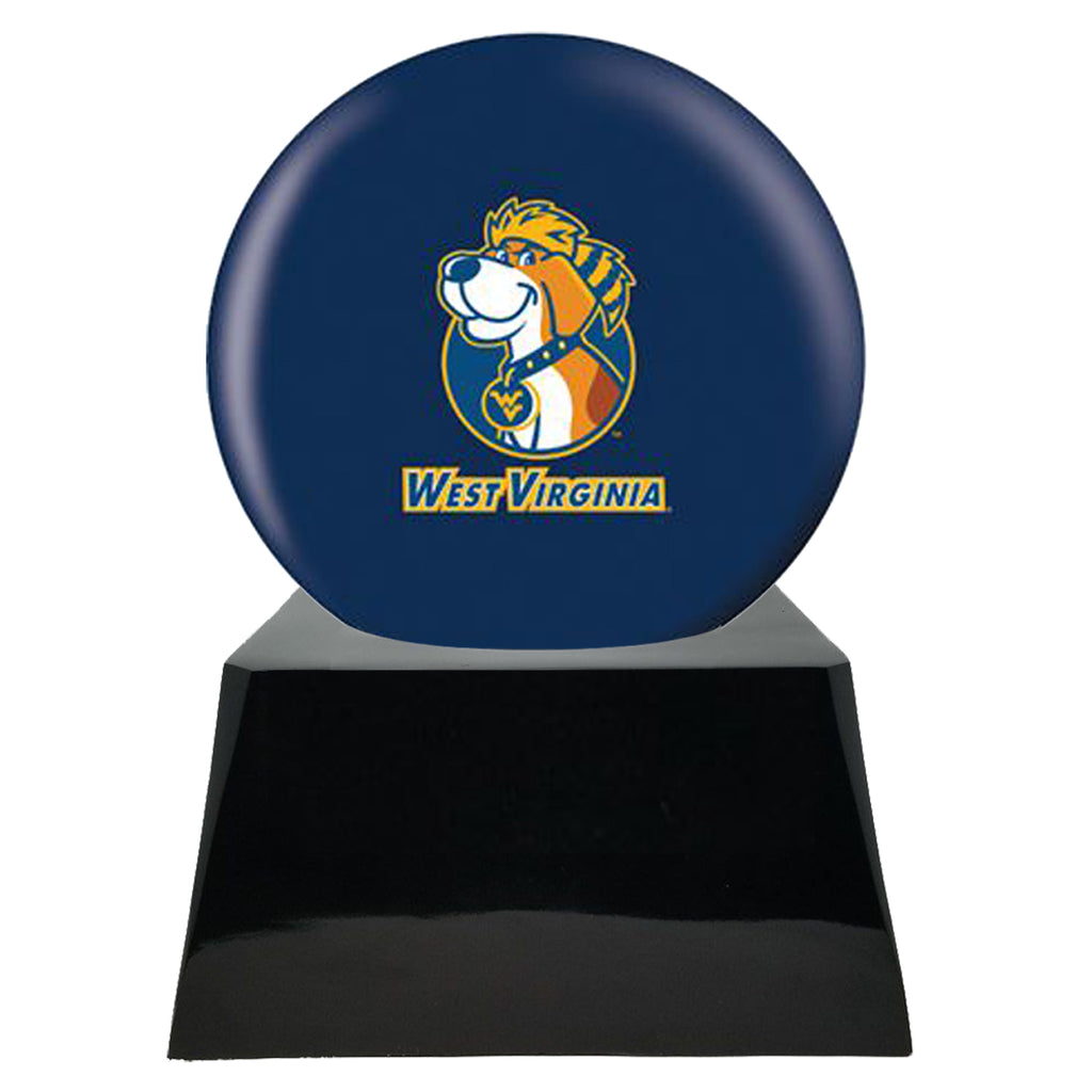 Football Cremation Urn with Optional West Virginia Mountaineers Ball Decor and Custom Metal Plaque -  product_seo_description -  Football Team Urns -  Divinity Urns.