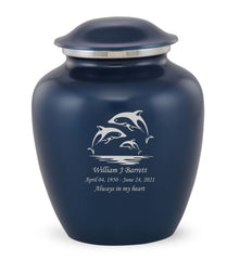Grace Dolphin Custom Engraved Adult Cremation Urn for Ashes in Blue,  Grace Urns - Divinity Urns
