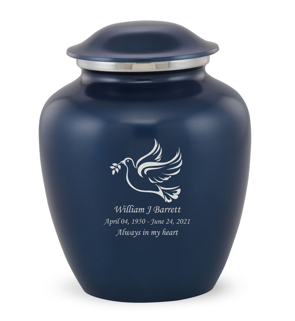 Grace Dove Custom Engraved Adult Cremation Urn for Ashes in Blue,  Grace Urns - Divinity Urns