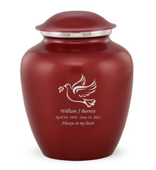 Grace Dove Custom Engraved Adult Cremation Urn for Ashes in Red,  Grace Urns - Divinity Urns