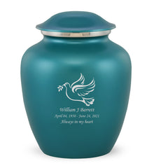 Grace Dove Custom Engraved Adult Cremation Urn for Ashes in Teal,  Grace Urns - Divinity Urns