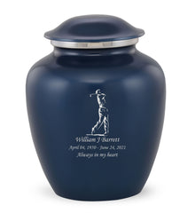 Grace Golfer Custom Engraved Adult Cremation Urn for Ashes in Blue,  Grace Urns - Divinity Urns