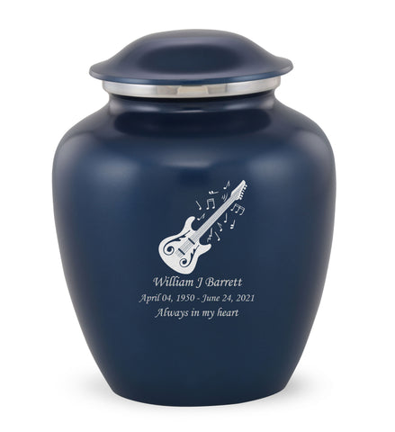 Grace Guitar Custom Engraved Adult Cremation Urn for Ashes in Blue,  Grace Urns - Divinity Urns