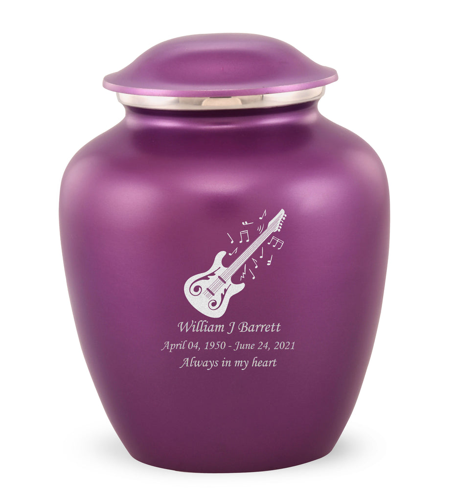 Grace Guitar Custom Engraved Adult Cremation Urn for Ashes in Purple,  Grace Urns - Divinity Urns