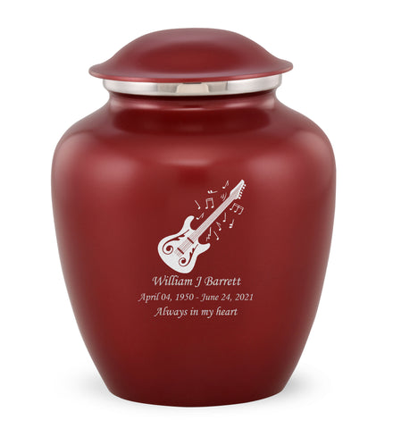 Grace Guitar Custom Engraved Adult Cremation Urn for Ashes in Red,  Grace Urns - Divinity Urns