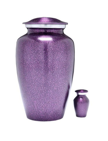 Classic Violet Purple Alloy Cremation Urn -  product_seo_description -  Adult Urn -  Divinity Urns.