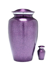Classic Violet Purple Alloy Cremation Urn