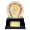 Image of Baseball Cremation Urn with Optional Ivory Pittsburgh Pirates Ball Decor and Custom Metal Plaque -  product_seo_description -  Baseball -  Divinity Urns.