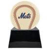 Image of Baseball Cremation Urn with Optional Ivory New York Mets Ball Decor and Custom Metal Plaque -  product_seo_description -  Baseball -  Divinity Urns.