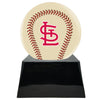 Image of Baseball Cremation Urn with Optional Ivory St. Louis Cardinals Ball Decor and Custom Metal Plaque -  product_seo_description -  Baseball -  Divinity Urns.