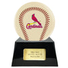 Image of Baseball Cremation Urn with Optional Ivory St. Louis Cardinals Ball Decor and Custom Metal Plaque -  product_seo_description -  Baseball -  Divinity Urns.