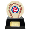 Image of Baseball Cremation Urn with Optional Ivory Chicago Cubs Ball Decor and Custom Metal Plaque -  product_seo_description -  Baseball -  Divinity Urns.