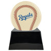 Image of Baseball Cremation Urn with Optional Ivory Kansas City Royals Ball Decor and Custom Metal Plaque -  product_seo_description -  Baseball -  Divinity Urns.