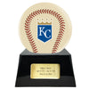 Image of Baseball Cremation Urn with Optional Ivory Kansas City Royals Ball Decor and Custom Metal Plaque -  product_seo_description -  Baseball -  Divinity Urns.