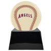 Image of Baseball Cremation Urn with Optional Ivory Los Angeles Angels Ball Decor and Custom Metal Plaque -  product_seo_description -  Baseball -  Divinity Urns.