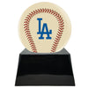 Image of Baseball Cremation Urn with Optional Ivory Los Angeles Dodgers Ball Decor and Custom Metal Plaque -  product_seo_description -  Baseball -  Divinity Urns.