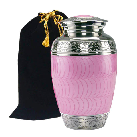 Classic Baby Pink Brass Cremation Urn -  product_seo_description -  Alloy Urns -  Divinity Urns.