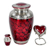 Image of Classic Crimson Cremation Urn in Red -  product_seo_description -  Brass Urn -  Divinity Urns.