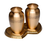 Image of Classic Gold Heart Base Companion Cremation Urn -  product_seo_description -  Urn For Human Ashes -  Divinity Urns.