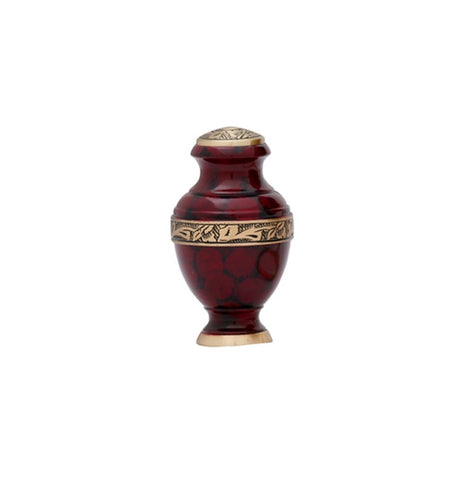 Crimson Marble Brass Cremation Urn -  product_seo_description -  Brass Urn -  Divinity Urns.