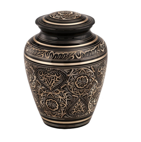 Elite Golden Aura Brass Cremation Urn -  product_seo_description -  Brass Urn -  Divinity Urns.
