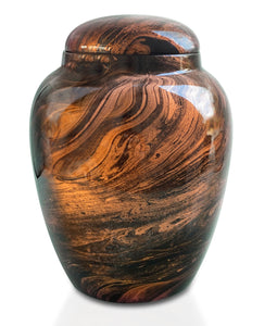 Fiberglass Bold Brown Adult Cremation Urn -  product_seo_description -  Memorial Urns -  Divinity Urns.
