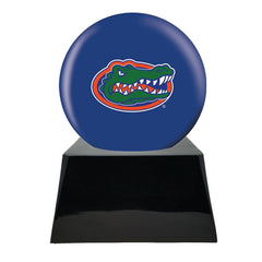 Football Cremation Urn with Optional Florida Gators Ball Decor and Custom Metal Plaque
