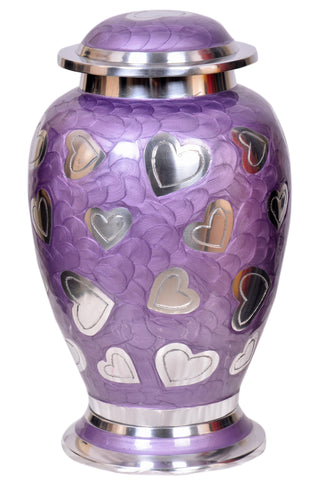 Elegant Lavender & Silver Cremation Urn -  product_seo_description -  Adult Urn -  Divinity Urns.