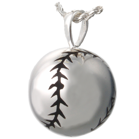 Baseball Stainless Steel Cremation Pendant -  product_seo_description -  Jewelry -  Divinity Urns.