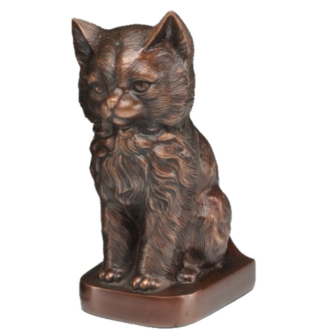 Sitting Cat Pet Cremation Urn - Copper -  product_seo_description -  Cat Urn -  Divinity Urns.