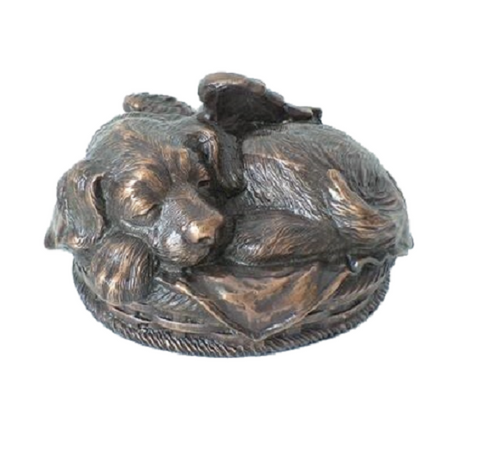 Cast Sleeping Angel Cat Cremation Urn