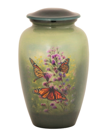 Monarch Butterfly Hand Painted Cremation Urn -  product_seo_description -  Adult Urn -  Divinity Urns.